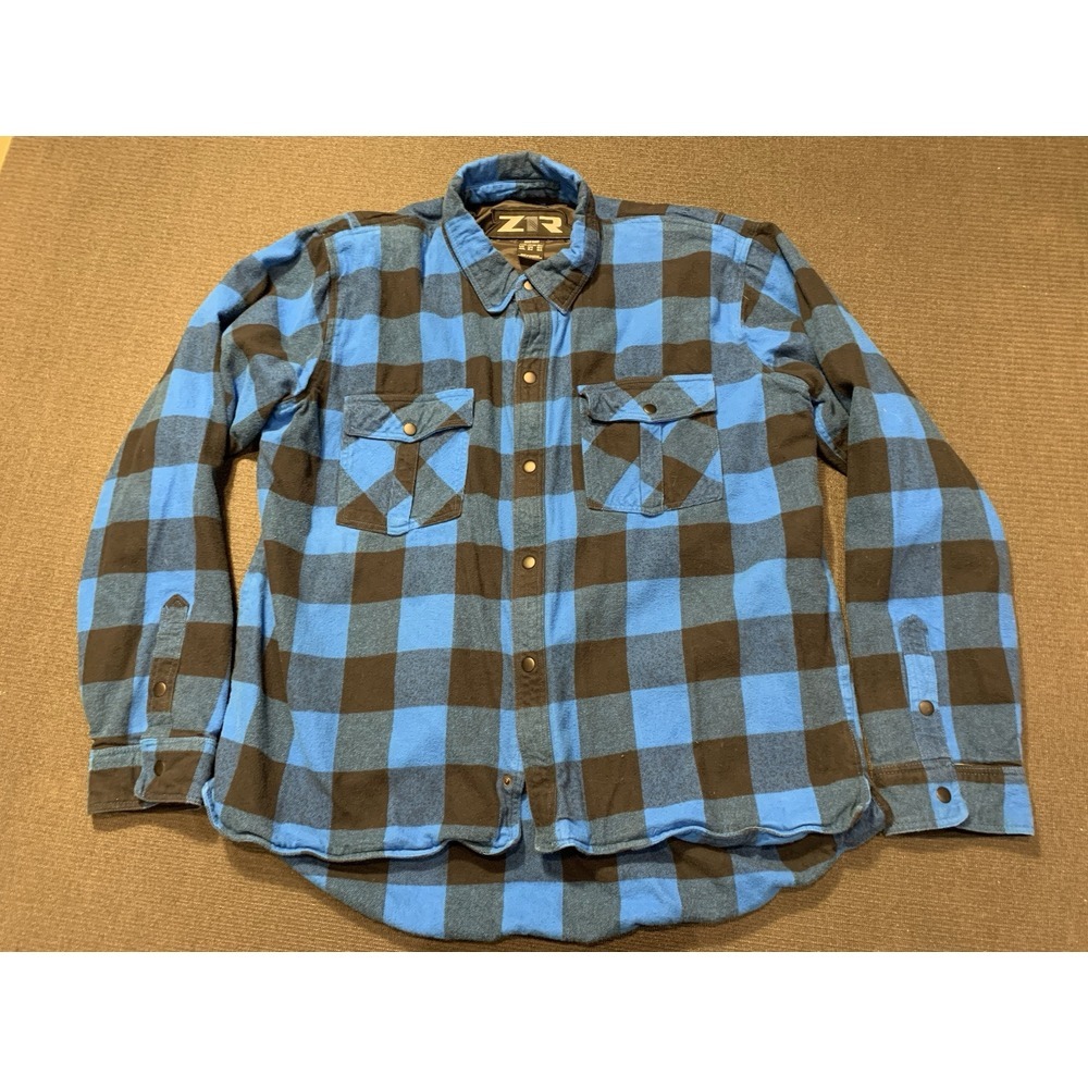 Z1R Duke Shirt Flannel Zip Snap Shirt Jacket‎ Size 4XL